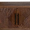 Nolan Mango Wood Metal Stand 4 Door Sideboard