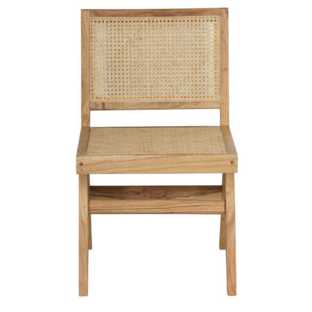 Nordic Acacia Wood Rattan Chair