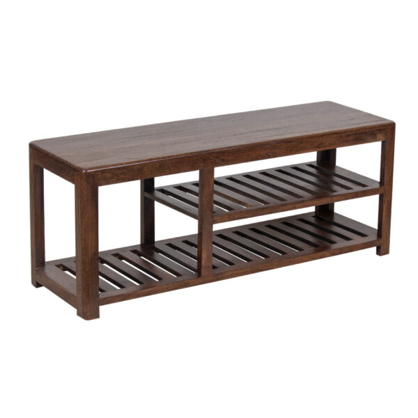 Parker Acacia Wood Shoe Bench