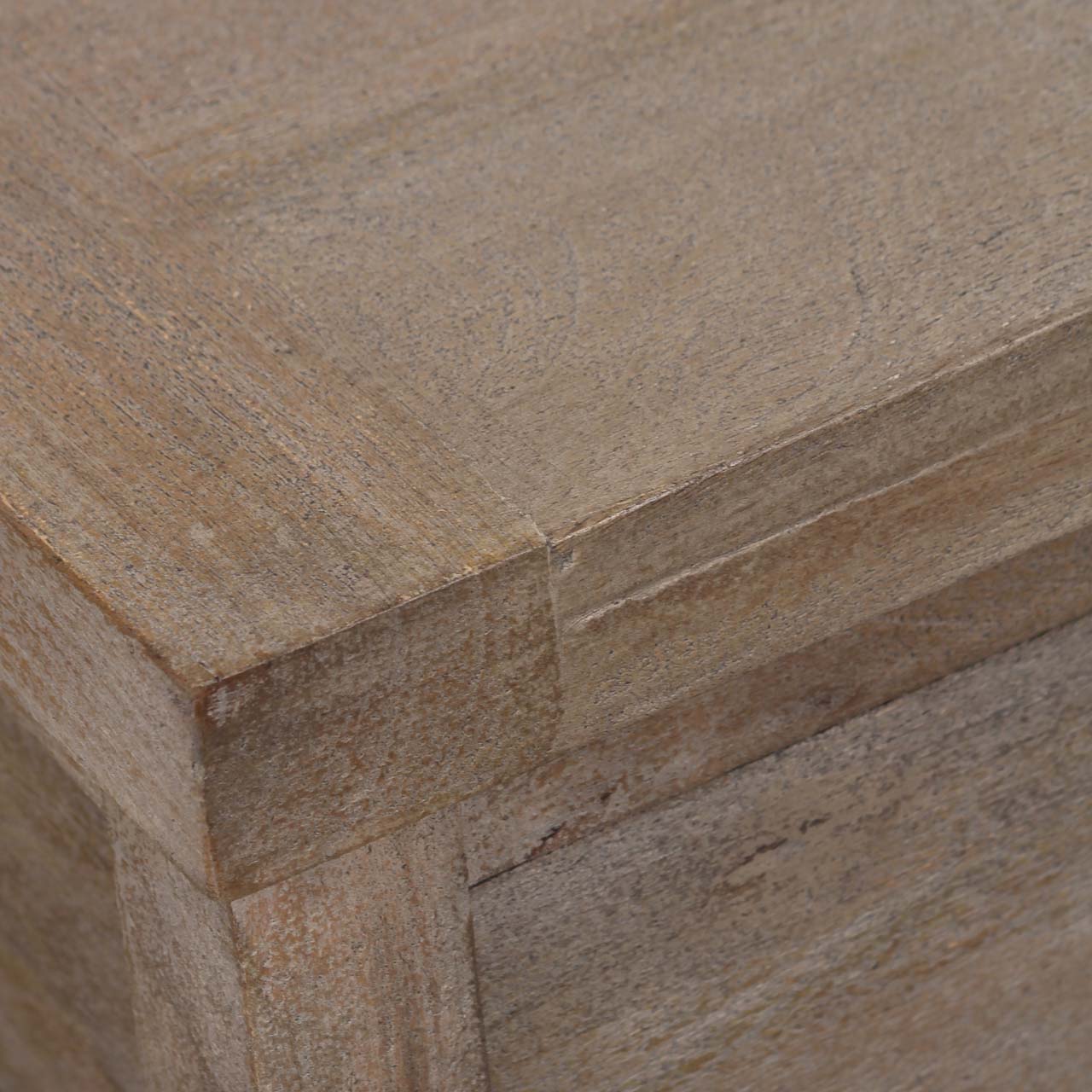 Farmhouse Mango Wood Night Stand 1 Drawer with Shelf