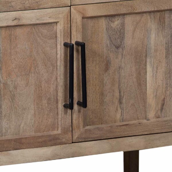 Pattie Mango Wood Glass 2 Door Cabinet