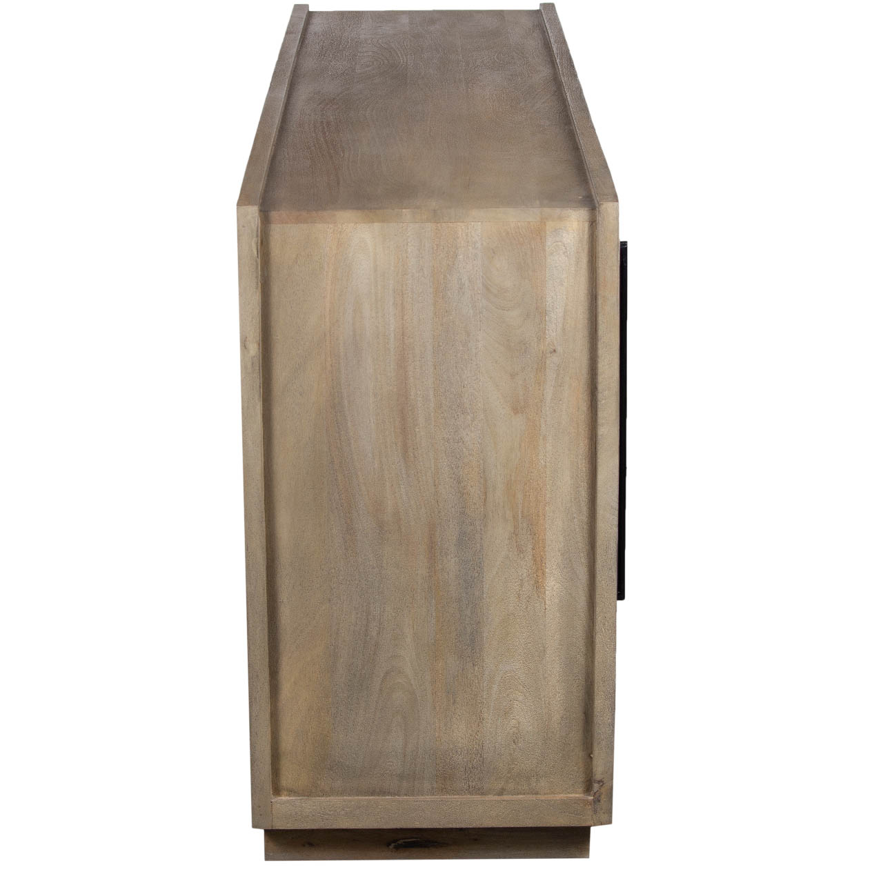 Pattie Mango Wood Glass 4 Door Sideboard