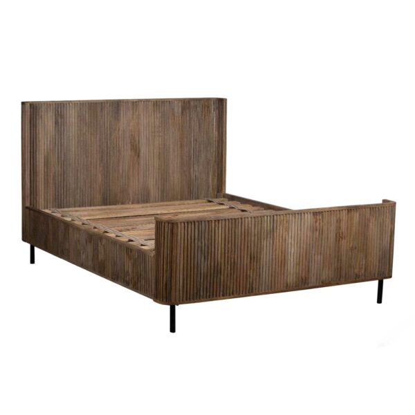 Paylor Mango Wood Metal Leg Queen Bed Mattress 60x80