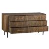 Paylor Mango Wood Metal Legs 6 Drawer Dresser