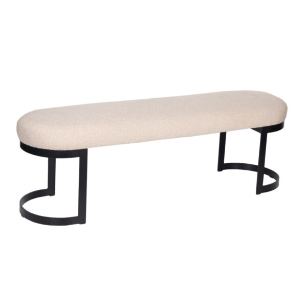 Percy Metal Legs With Fabric Upholstred Bench