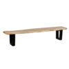 Pike Acacia Wood Metal Dining Bench 94