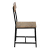 Pike Acacia Wood Seat Back Metal Frame Dining Chair