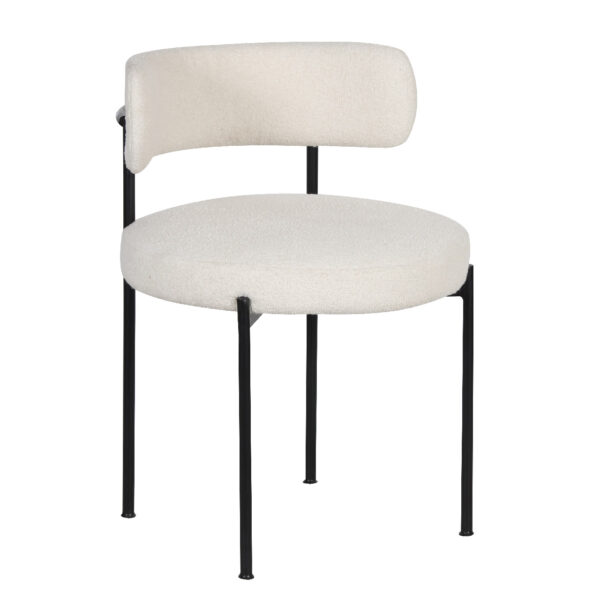 Portia Fabric Metal Dining Chair