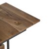 Quinn Foldable Leaves Acacia Wood Metal  Table Set of 2