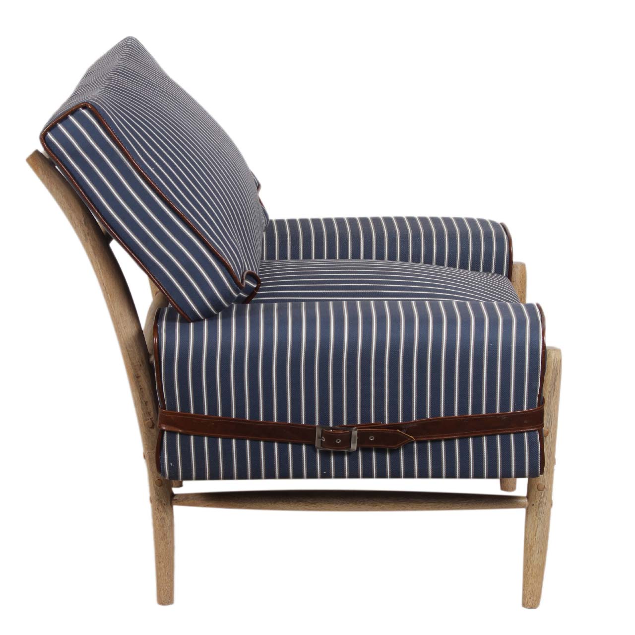 Rhys Mango Wood Printed Fabric 1 Seater Sofa