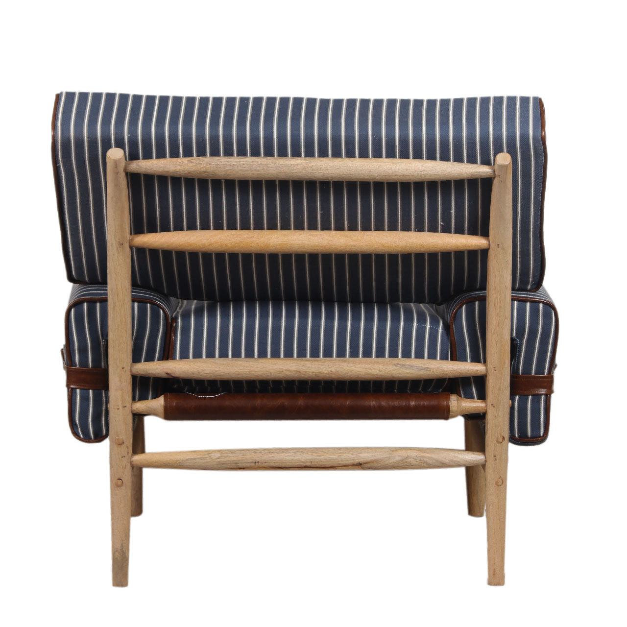 Rhys Mango Wood Printed Fabric 1 Seater Sofa