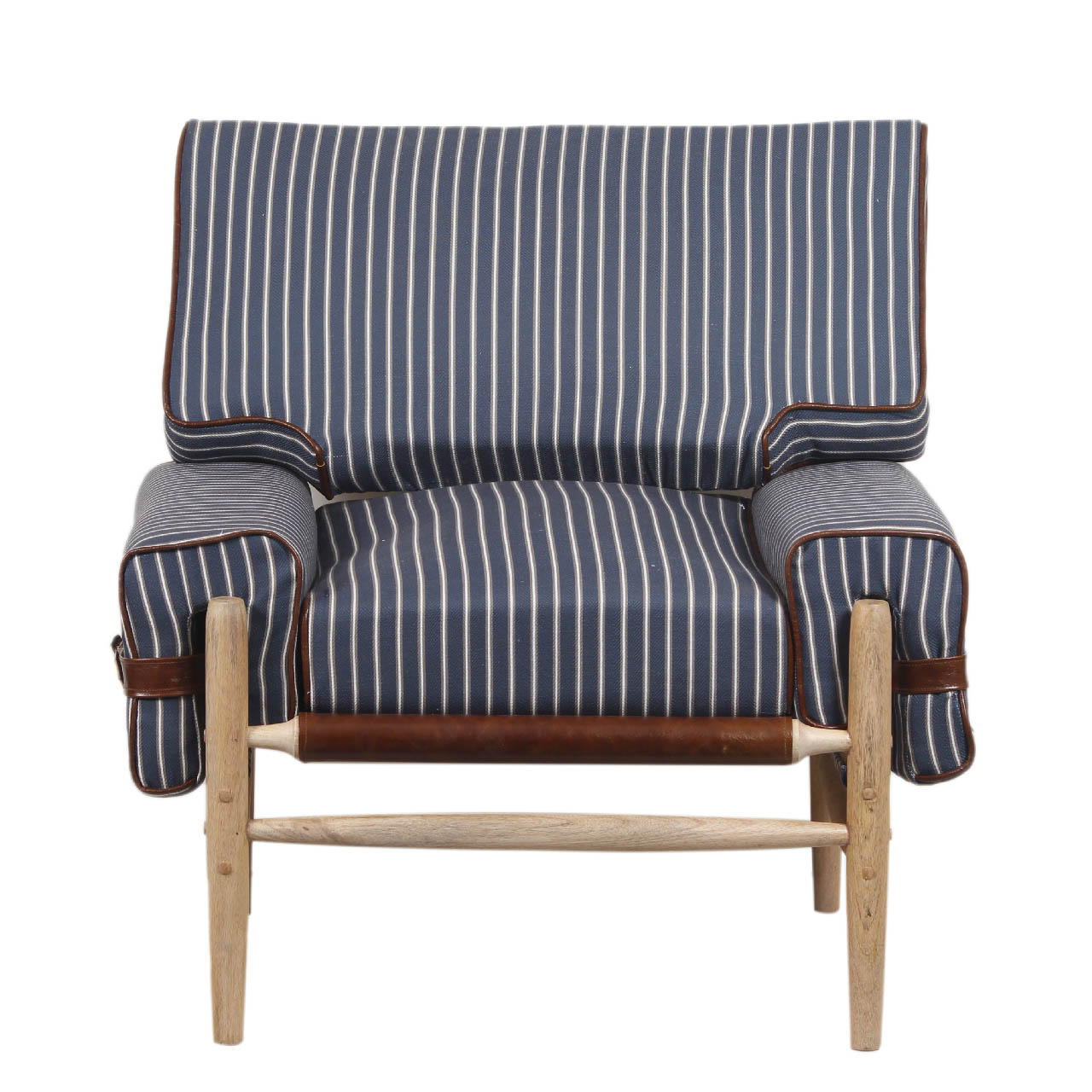 Rhys Mango Wood Printed Fabric 1 Seater Sofa