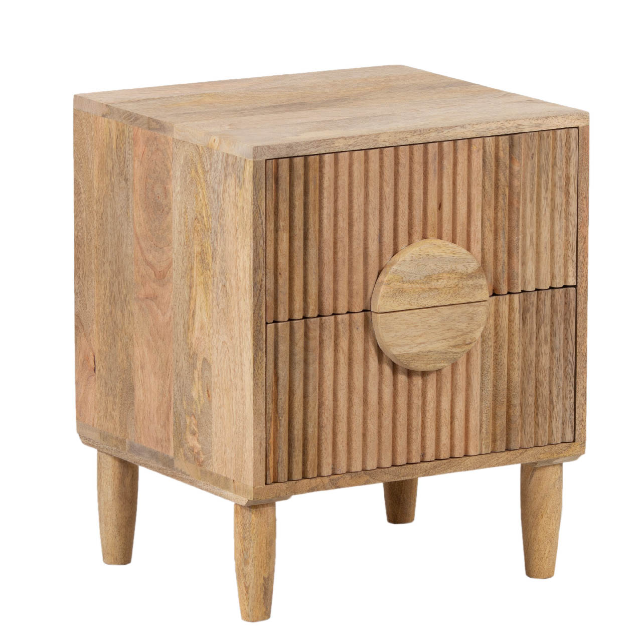 Rima Mango Wood Night Stand W 2 Drawer