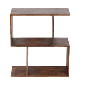 Riyad Acacia Wood 2 Compartment Bookcase - Washed Walnut