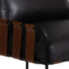 Romuca Leather Metal Arm Chair