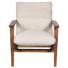 Ronan Mango Wood Fabric Arm Chair