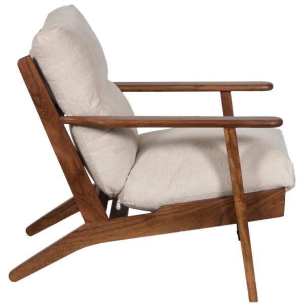 Ronan Mango Wood Fabric Arm Chair