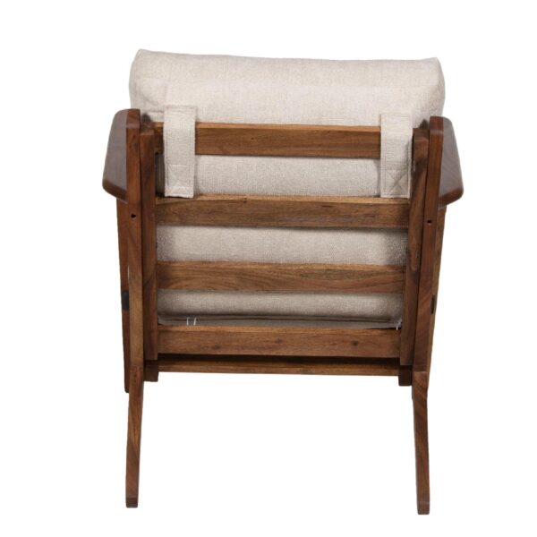 Ronan Mango Wood Fabric Arm Chair