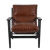 Ronan Mango Wood Leather Arm Chair