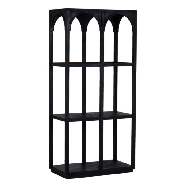 Roxy Mango Wood Black Bookcase