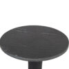 Sabel Mango Wood Black Marble Top Round Martini Table Large