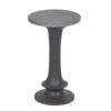 Sabel Mango Wood Black Marble Top Round Martini Table Small