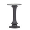 Sabel Mango Wood Black Marble Top Round Martini Table Small