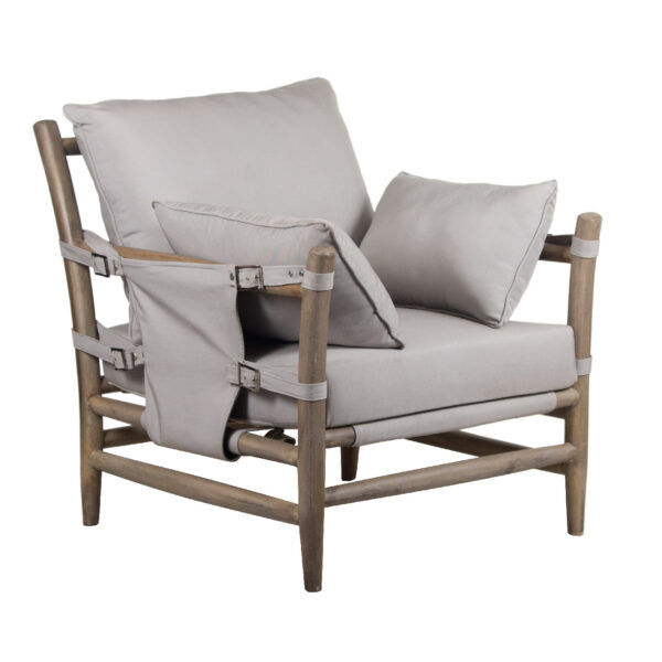 Safari Sofa Mango Wood With Sunbrella 1 Seater Sofa