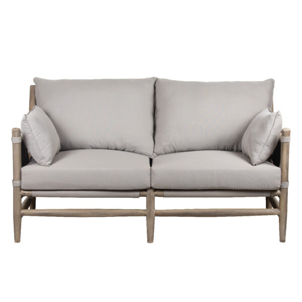 Safari Sofa Mango Wood With Sunbrella 2 Seater Sofa