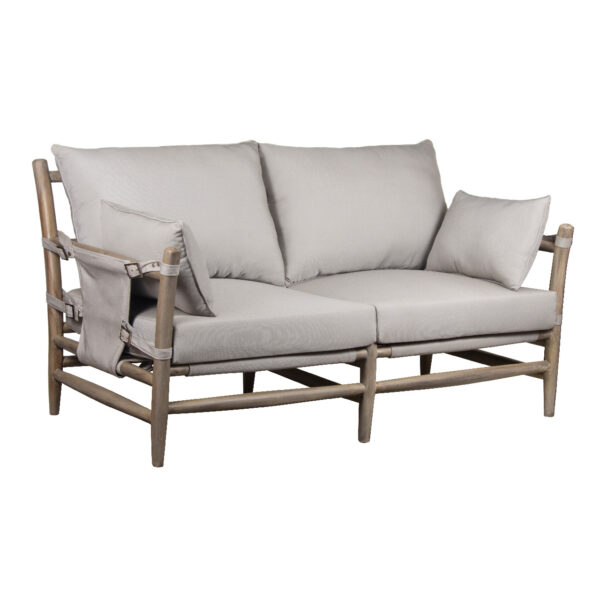 Safari Sofa Mango Wood With Sunbrella 2 Seater Sofa