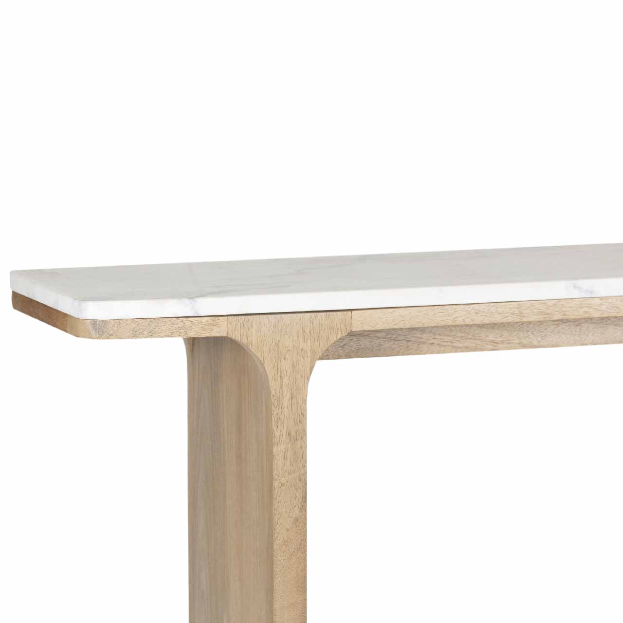Santiago Mango Wood Marble Top Console Table