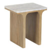 Santiago Mango Wood Marble Top Side Table