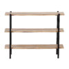 Simon Mango Wood 3 Tier Metal Stand Bookshelf