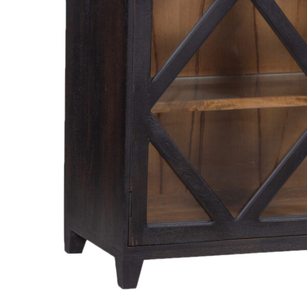 Sinatra Mango Wood Glass 2 Door Display Cabinet