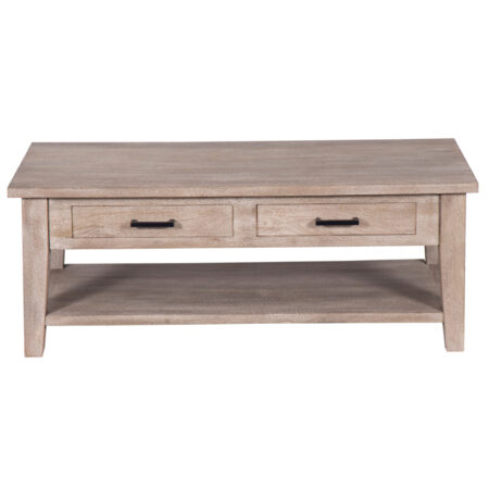 Skinney Mango Wood 2 Drawer Coffee Table