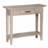 Skinney Mango Wood Console Table With 1 Drawers