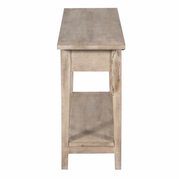 Skinney Mango Wood Console Table With 2 Drawers