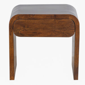 Stein Mango Wood 1 Drawer Side Table - Washed Walnut