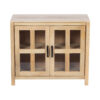 Swiss Mango Wood Glass 2 Door Cabinet