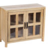 Swiss Mango Wood Glass 2 Door Cabinet