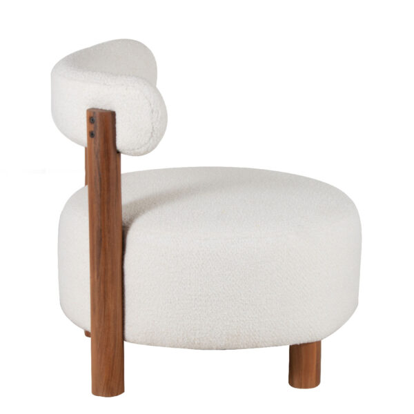 Tallie Fabric Acacia Wood Chair Small