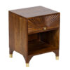 Tiara Mango Wood Bedside Table With 1 Drawer