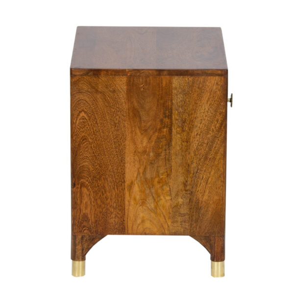 Tiara Mango Wood Bedside Table With 1 Drawer