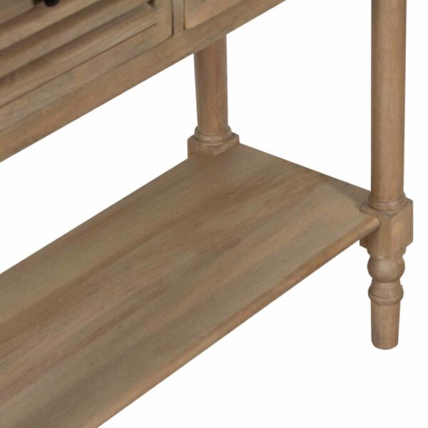 Tilford Mango Wood 2 Drawer Console Table With Shelf