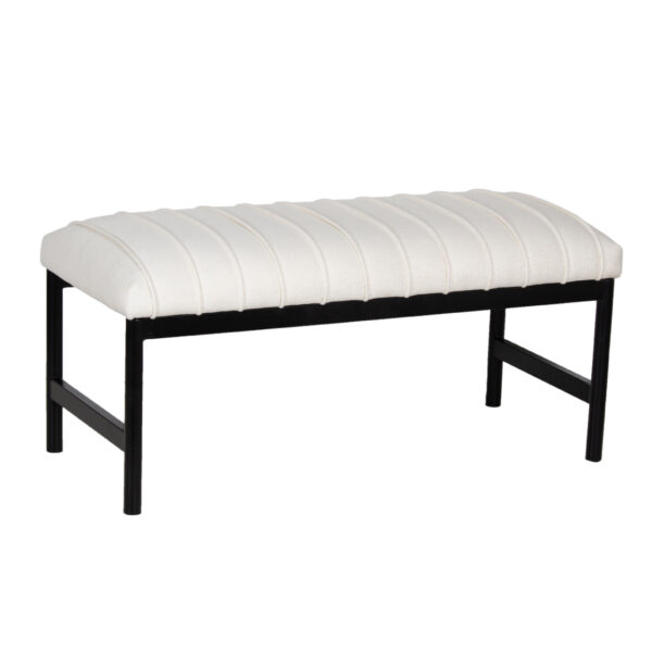 Tilton Upholstered Bench With Metal Legs