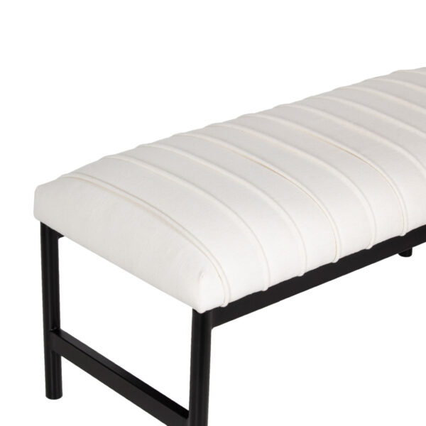 Tilton Upholstered Bench With Metal Legs