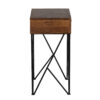 Traymore Mango Wood Drawer Metal Base Side Table