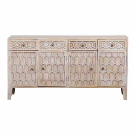 Trellis Mango Wood 4 Drawer & 4 Door Sideboard