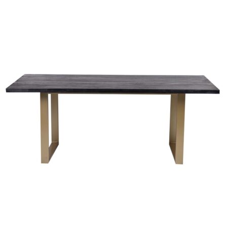 U Leg Straight Edge Dining Table