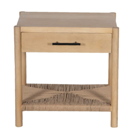 Villa Mango Wood 1 Drawer Side Table - Natural Villa Mango Wood 1 Drawer Side Table - Natural